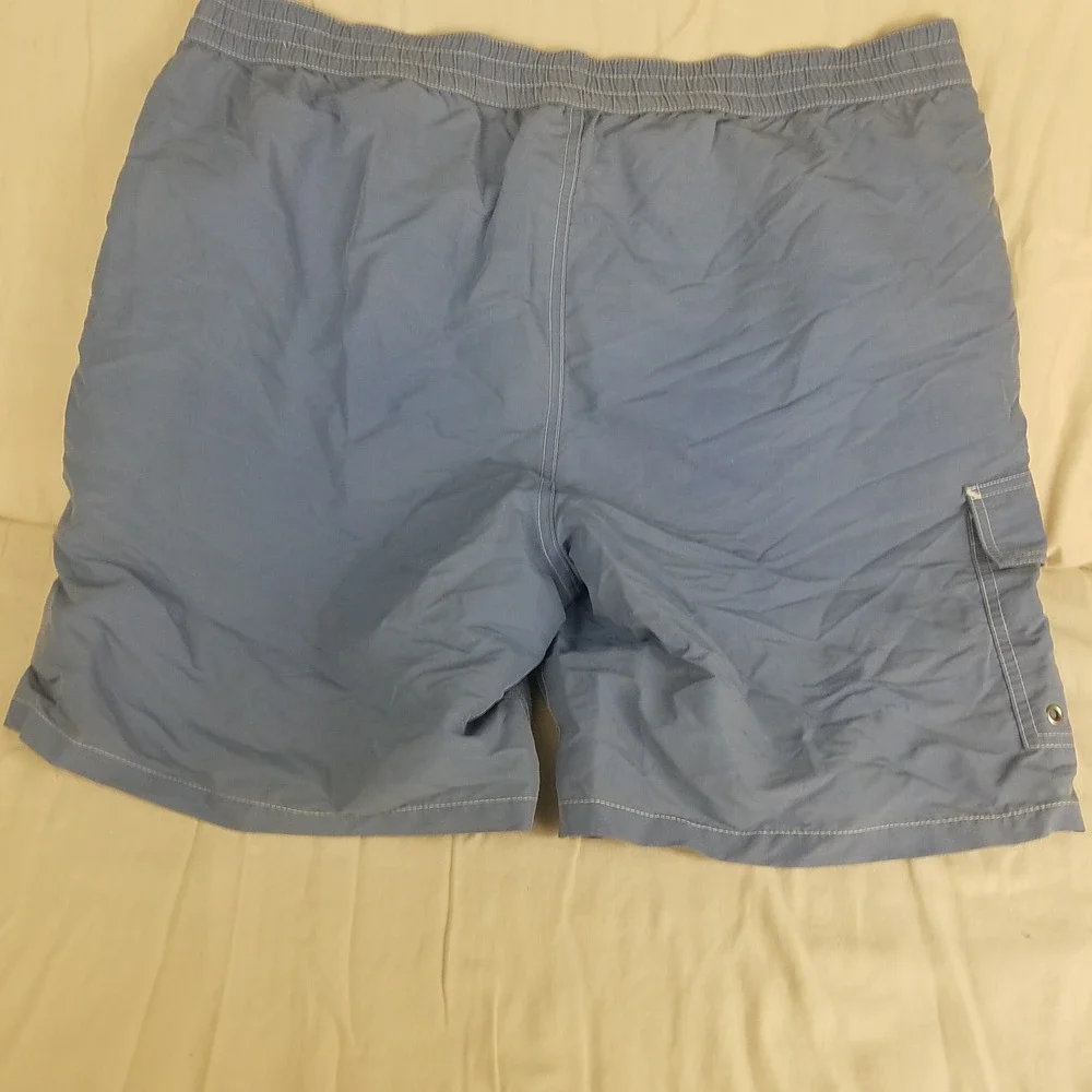Polo Ralph Lauren‎ Mens XL Blue Swim Trunks Cargo Pocket Mesh Lined Board Shorts